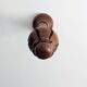 Pair of vintage turned wood coat hooks – sculpted knobs