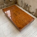 Italian coffee table elm magnifying glass