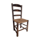 Chaise en bois et paille ancienne