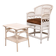 Set vintage Chippendale Brighton Pavilion rattan chair and table 1960s