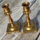 Pair of English golden candle holders