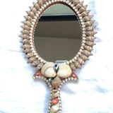 Wall mirror in seashells 19x36cm