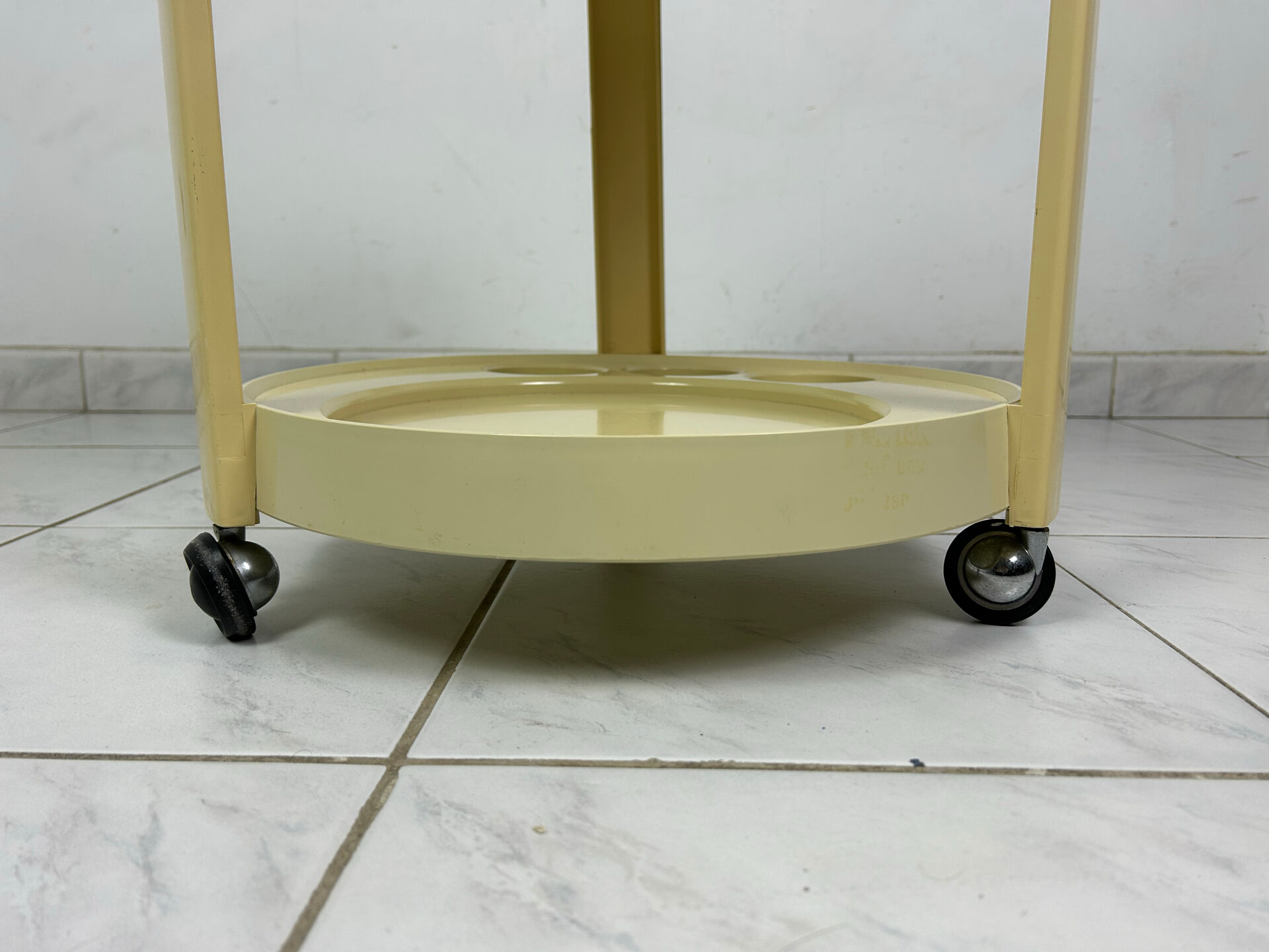 Vintage space age trolley side table