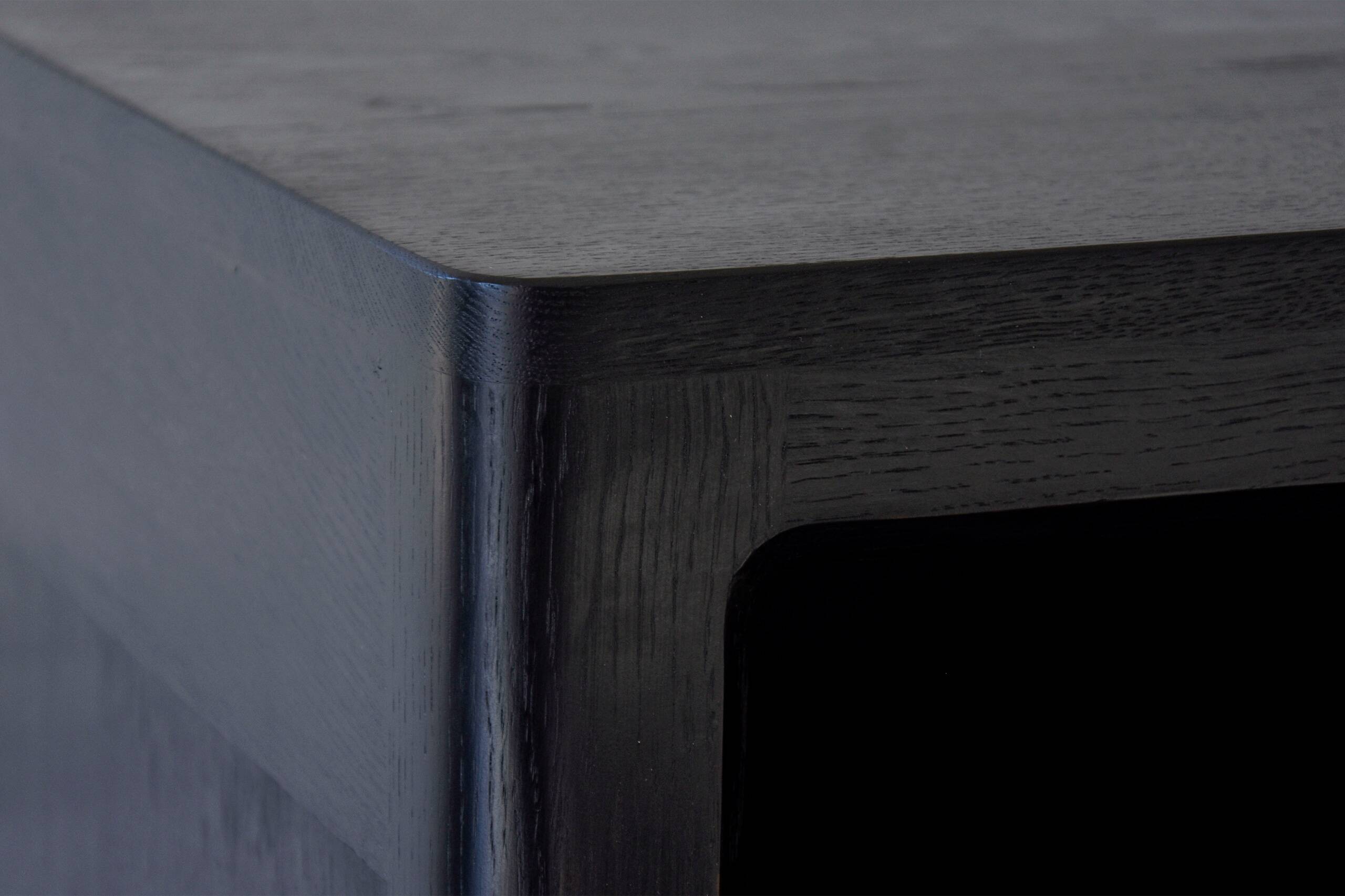 Wood and metal TV unit, solid oak, TV sideboard.
