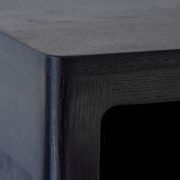 Wood and metal TV unit, solid oak, TV sideboard.