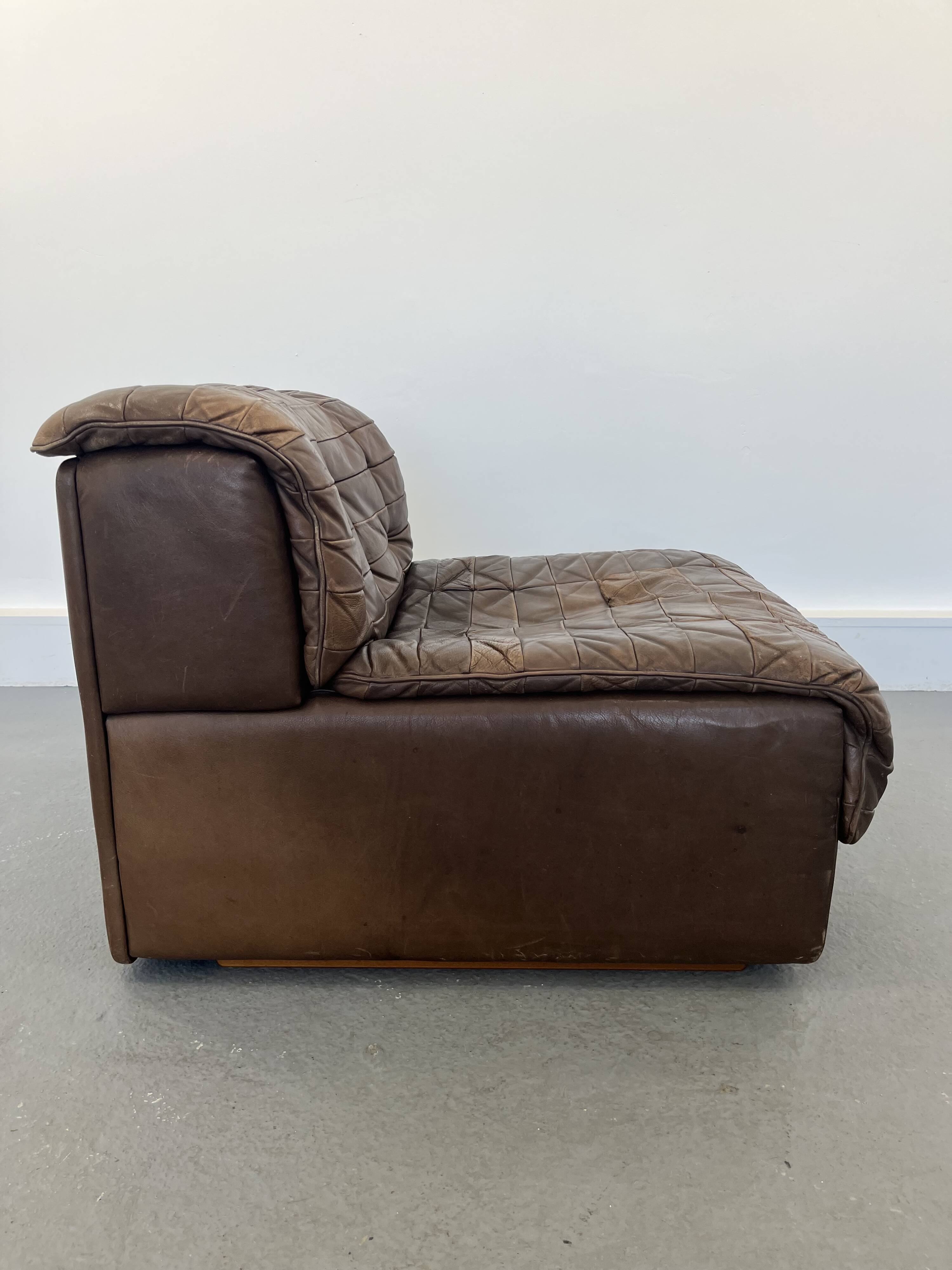 Fauteuil et ottoman DS-11 de De Sede, années 1970