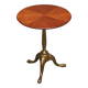 Antique wooden and brass side table, 19th century.