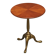 Antique wooden and brass side table, 19th century.
