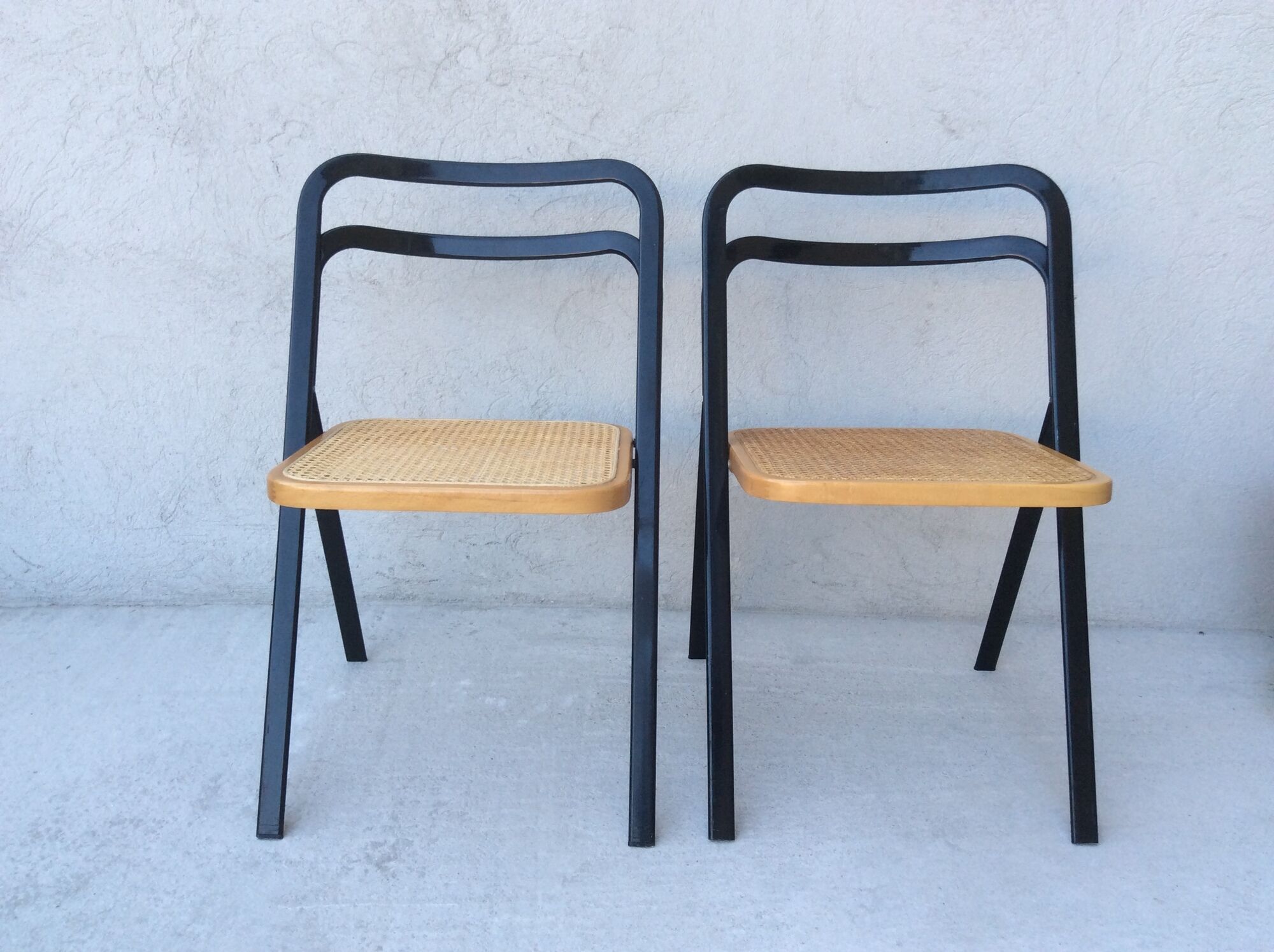 2 vintage Giorgio Cattelan folding chairs for Cidue 70s