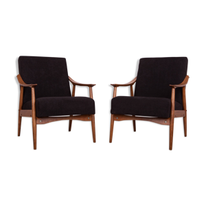 fauteuils tchèques noirs - 1960