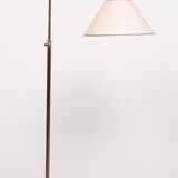 Classic brass Floor Lamp with Curved Neck, 1950s