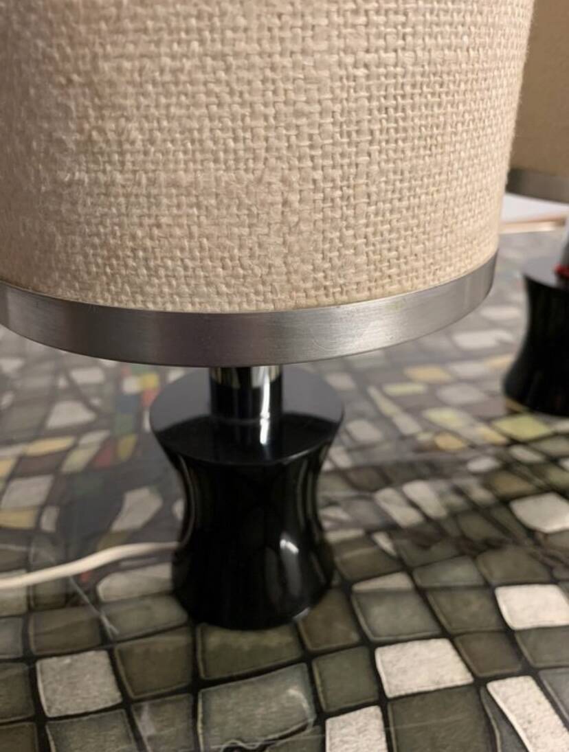 Pair of vintage 70s bedside lamps