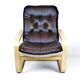 Fauteuil scandinave en cuir capitonné