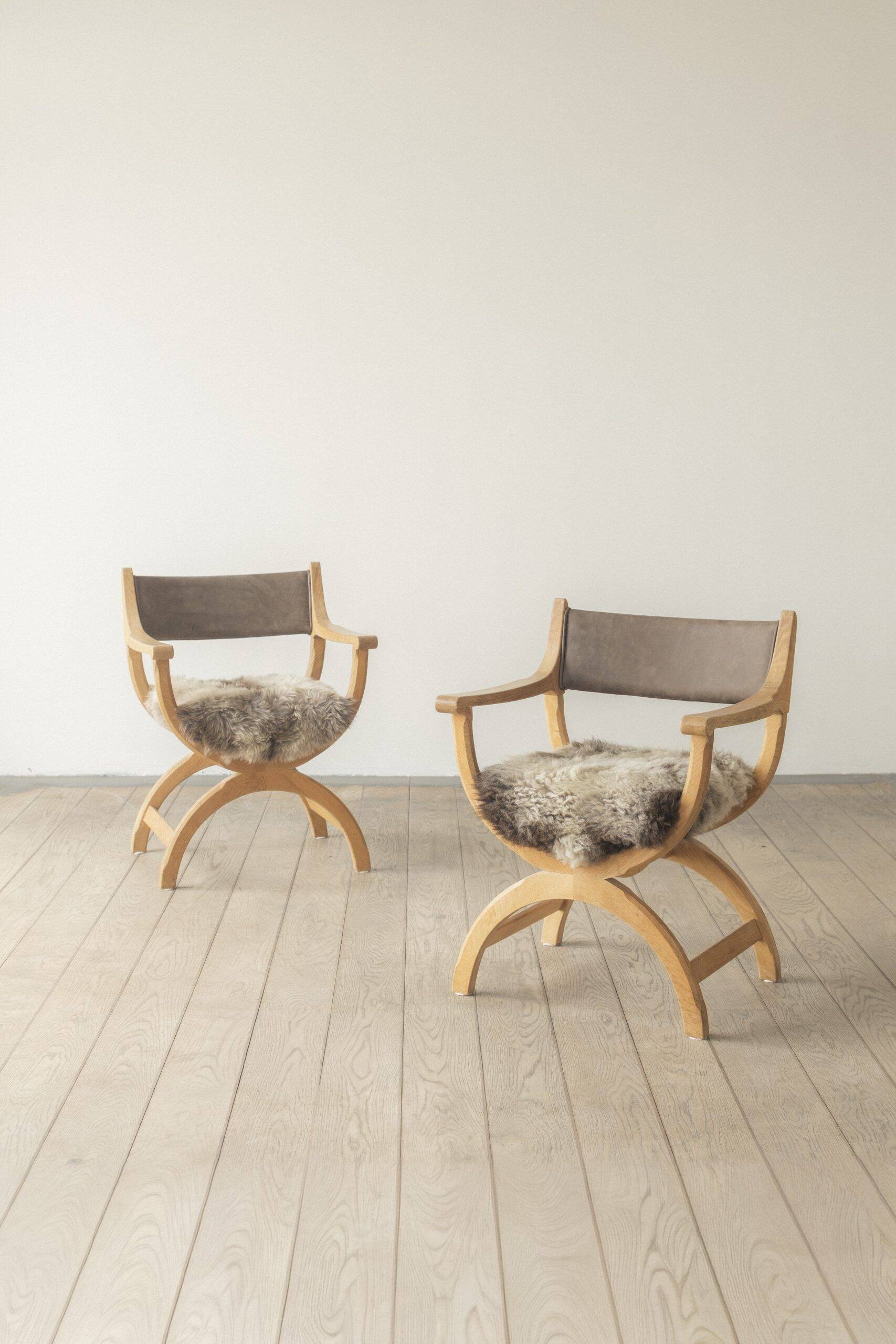 Henning Kjærnulf kurul, dining chair (pair)