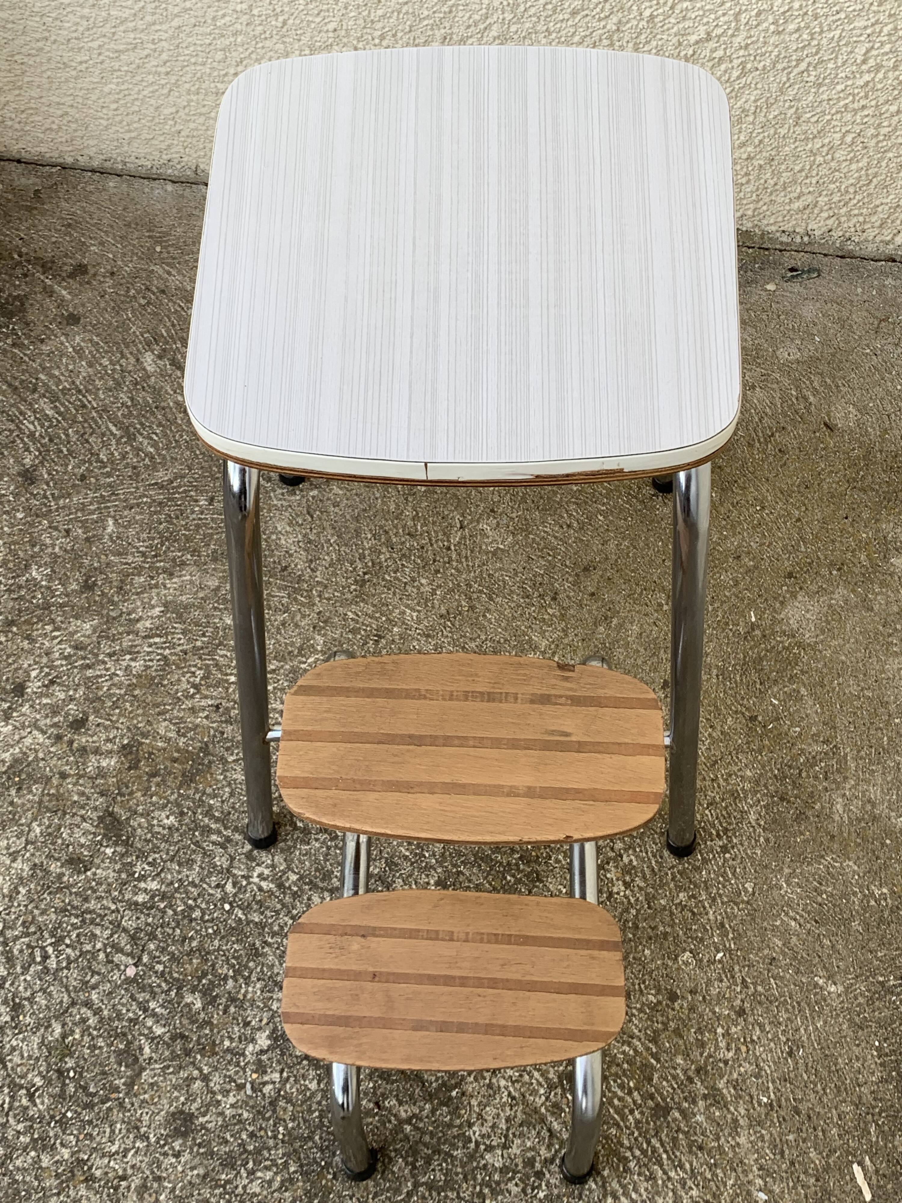 Formica stepladder stool 1970