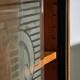 1950's Oakwood Display Cabinet with Sliding Glass Panels