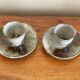 2 stoneware egg cups