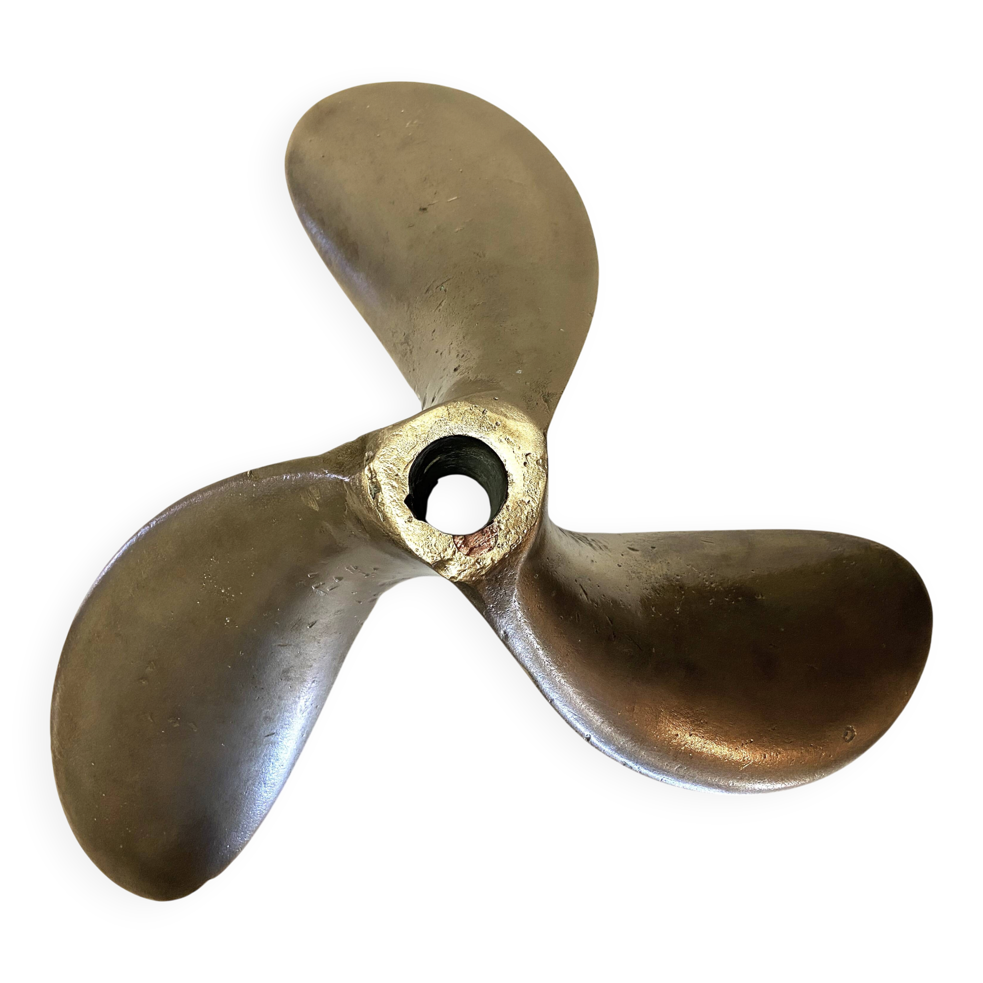 Antique Marine Three-Blade Boat Propeller Solid Bronze Early 1900s