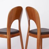 6 Vintage Chairs Niels Koefoed 1970s Teak Danish