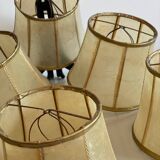 7 leather lampshades, 1960-1970