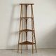 Petite étagère d'angle en rotin vintage 60's