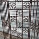 Screen partition wall made of glass and wrought iron