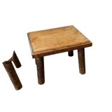 Stools/plant stands/vintage wooden side table