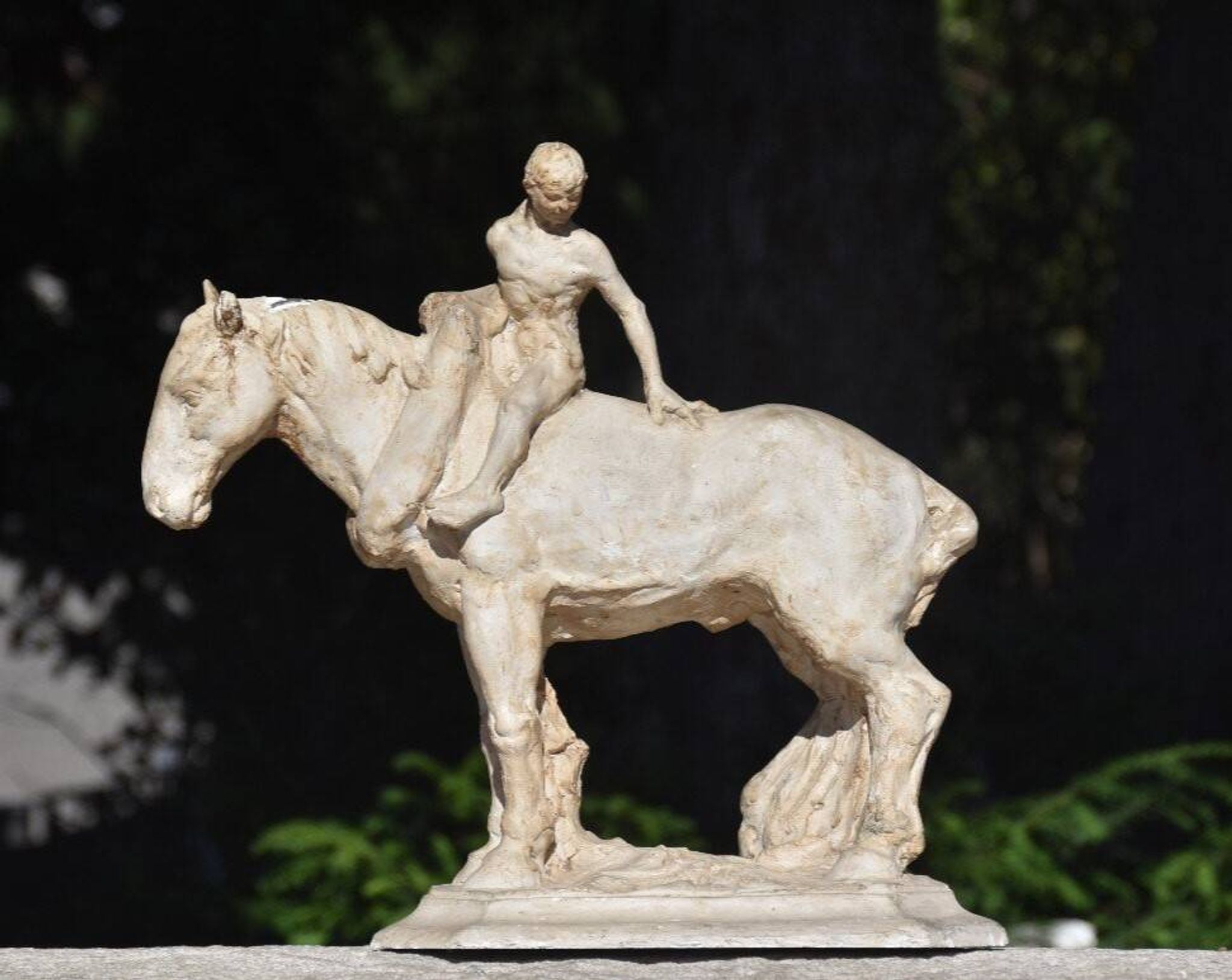 François Antoine Roume, Man riding a workhorse, around 1935