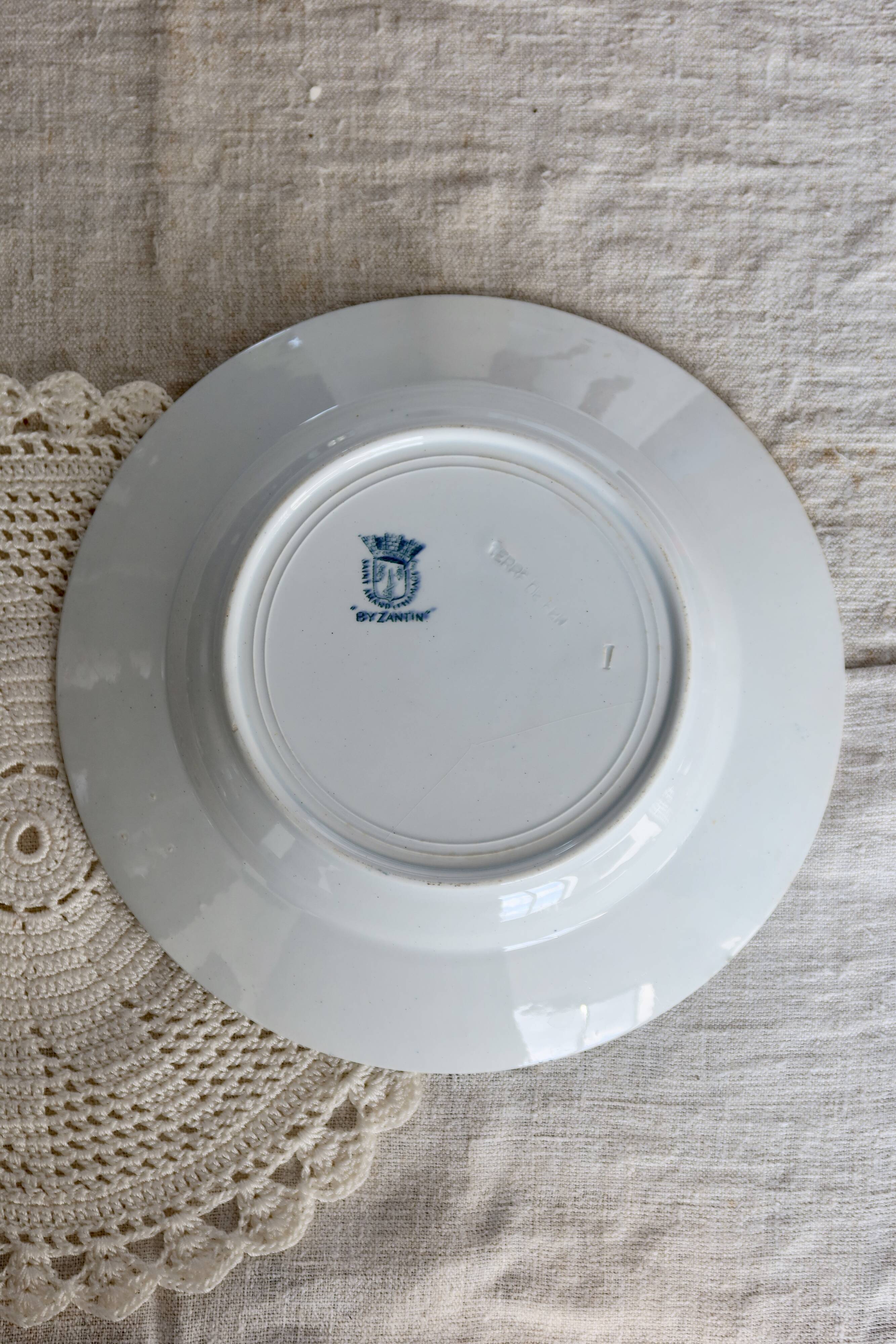 Antique Saint Amand iron clay deep plate - Byzantine model