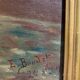 Old painting, still life with Dahlias, signed E Boudet late nineteenth century.