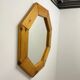 Large octagonal pine mirror, Scandinavian, 1980.