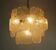Mid century pendant light with 30 acrylic discs like ice glass 1960s 1970s
