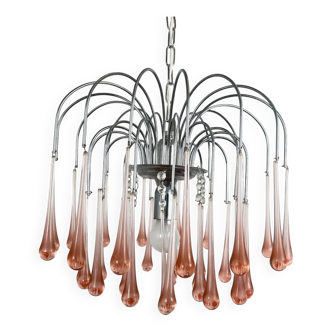 Vintage Murano blown glass chandelier – Italy, 1970s