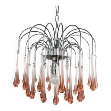 Vintage Murano blown glass chandelier – Italy, 1970s