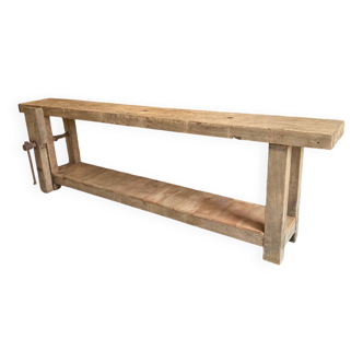XXL solid oak console workbench