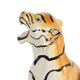 Vintage Siberian Tiger Sculpture Glazed Italian Ceramics 1980s
