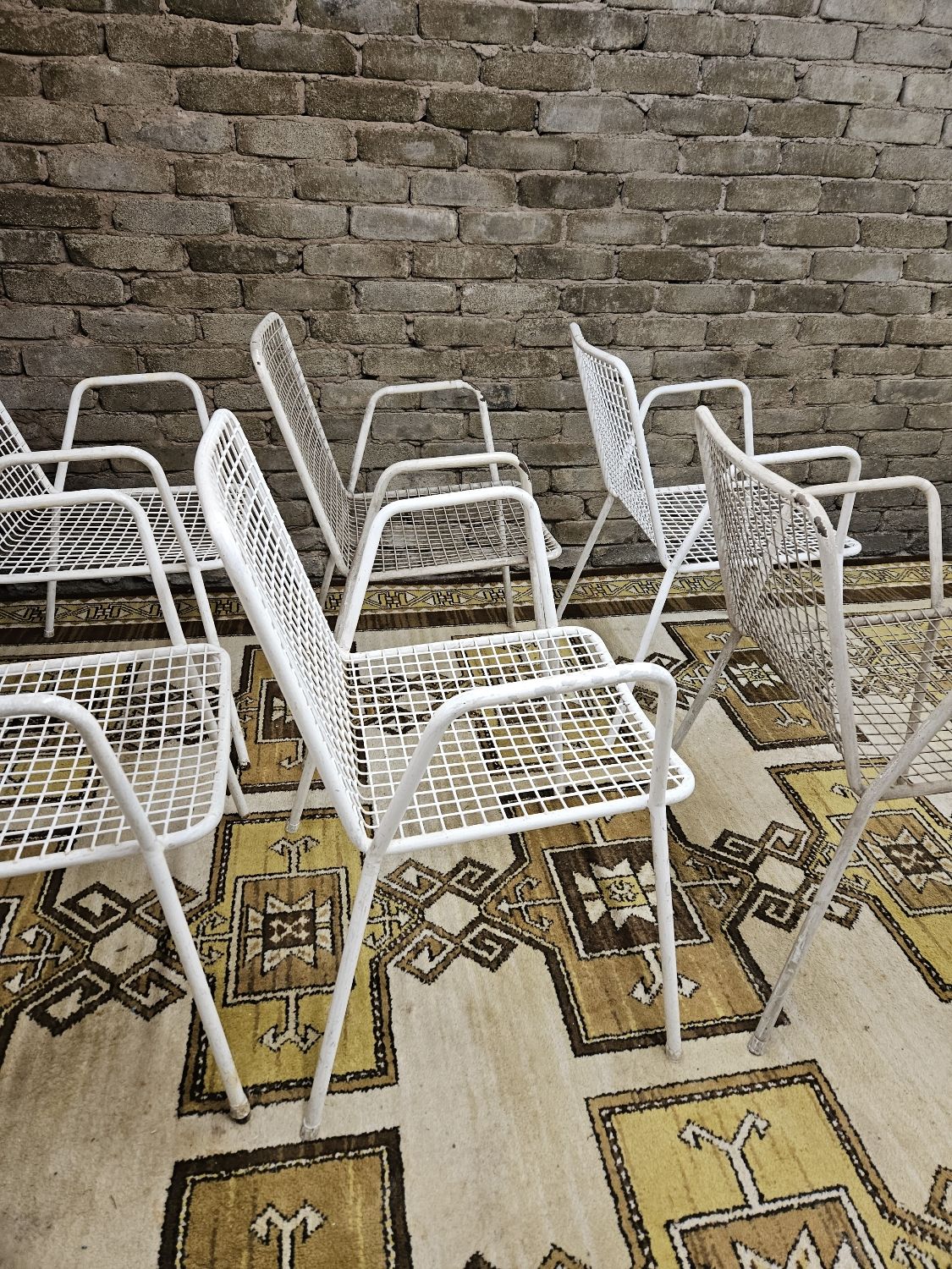 Set of 6 chairs and 1 rocking chair Rio by Emu 1960