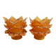 Paire de tulipes couleur ambre pâte de verre - plusieurs paires disponibles
