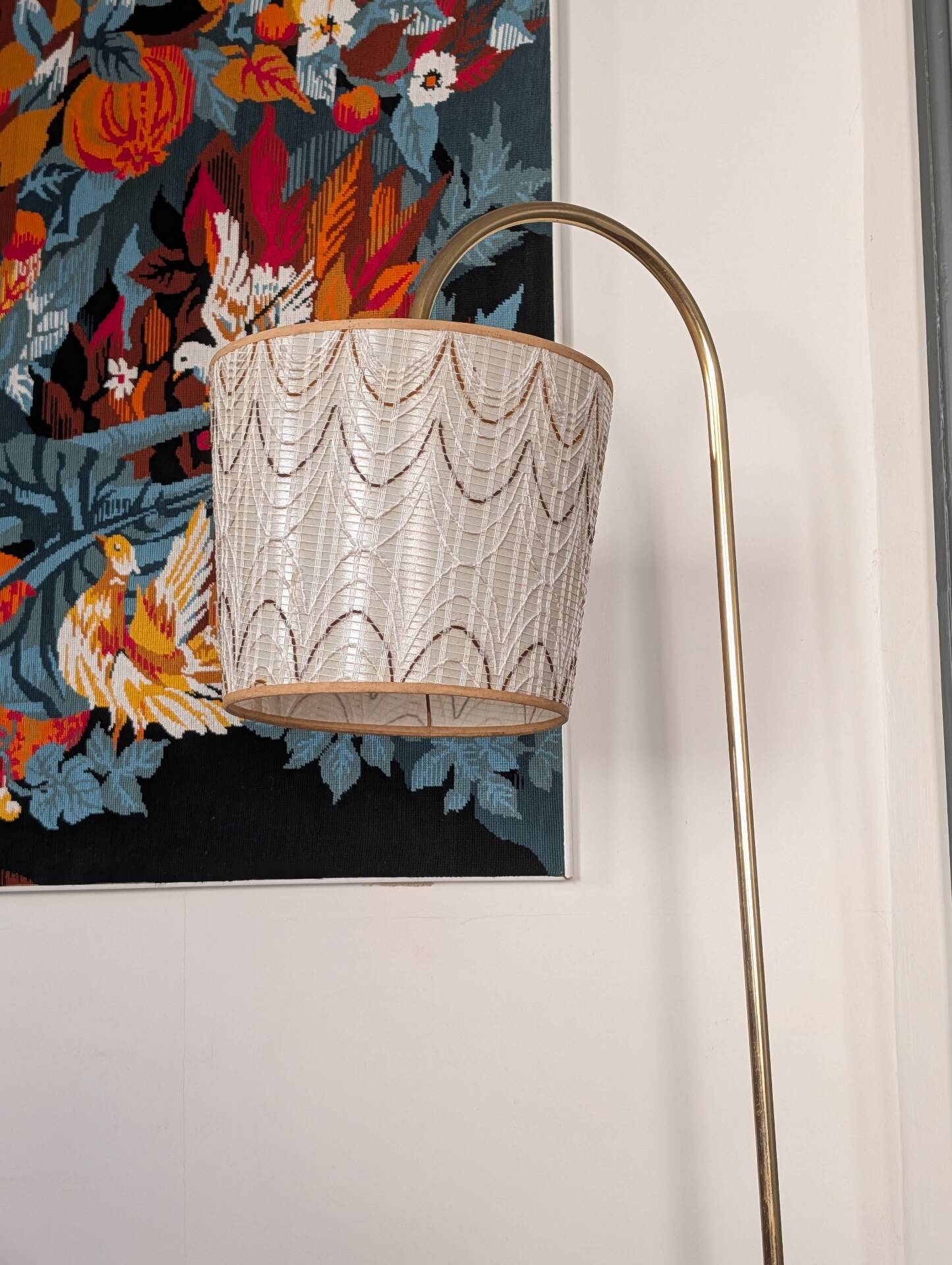1950s reading lamp – Formica and gold metal