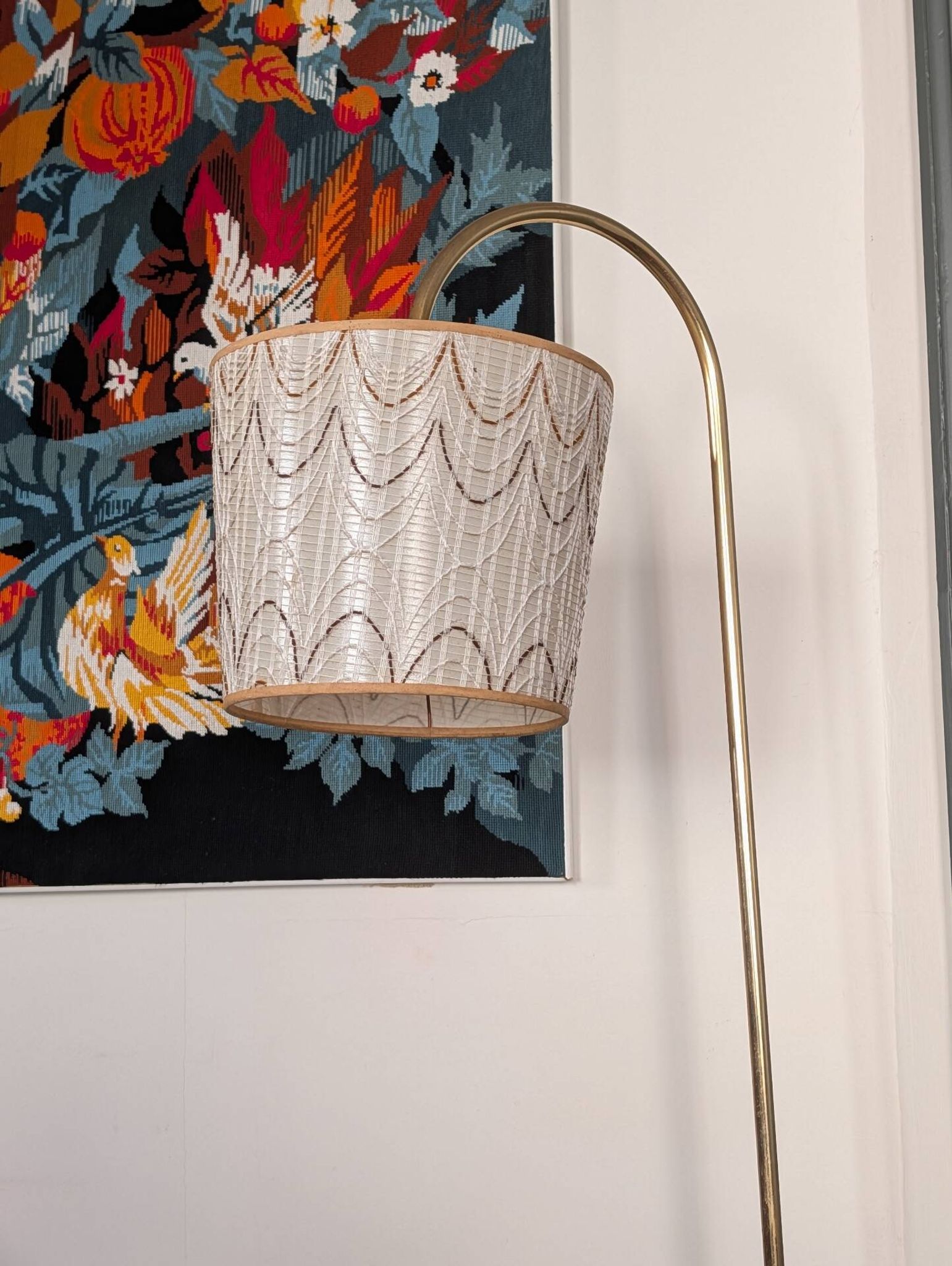 1950s reading lamp – Formica and gold metal