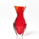 Red vase orange Murano Sommerso Mandruzzato Vintage