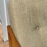 Canape daybed of the 60s in wood and wool