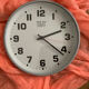 Davis design clock with large black numerals