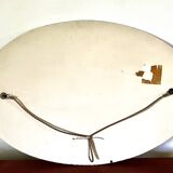 Large bevelled oval mirror 90x60 cm