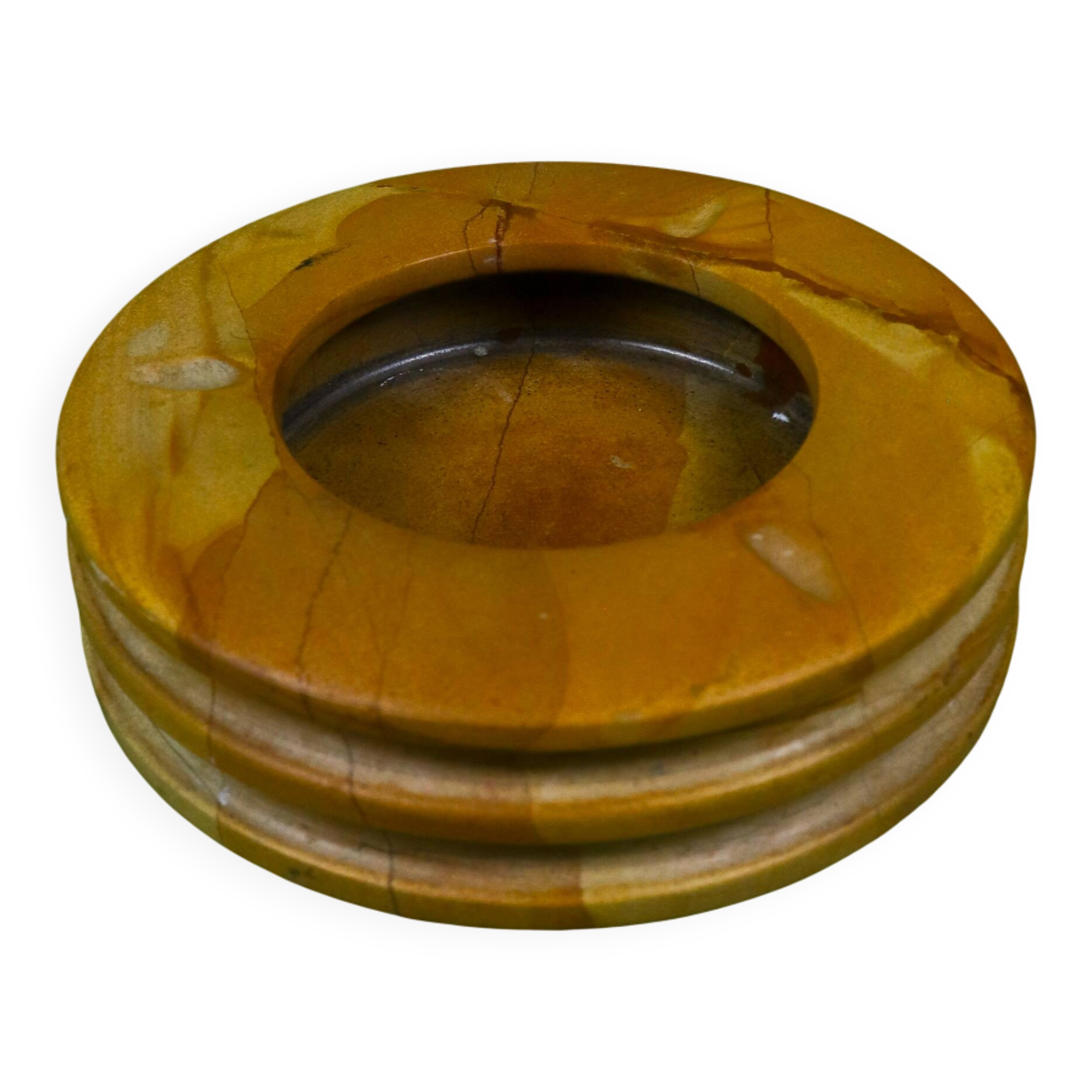 Cendrier vide-poche en pierre naturel onyx vintage