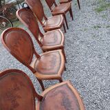 Louis XVI style mahogany chairs x 6