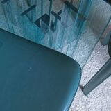 80s glass table