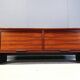 Rosewood Credenza With Vertical Tambour Doors by Dyrlund, 1960s