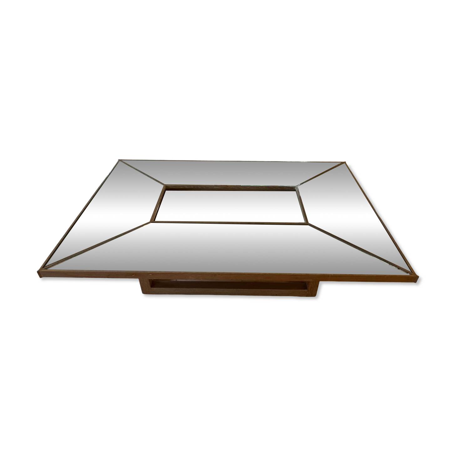 Oak and glass coffee table