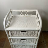 Meuble 3 tiroirs en rotin